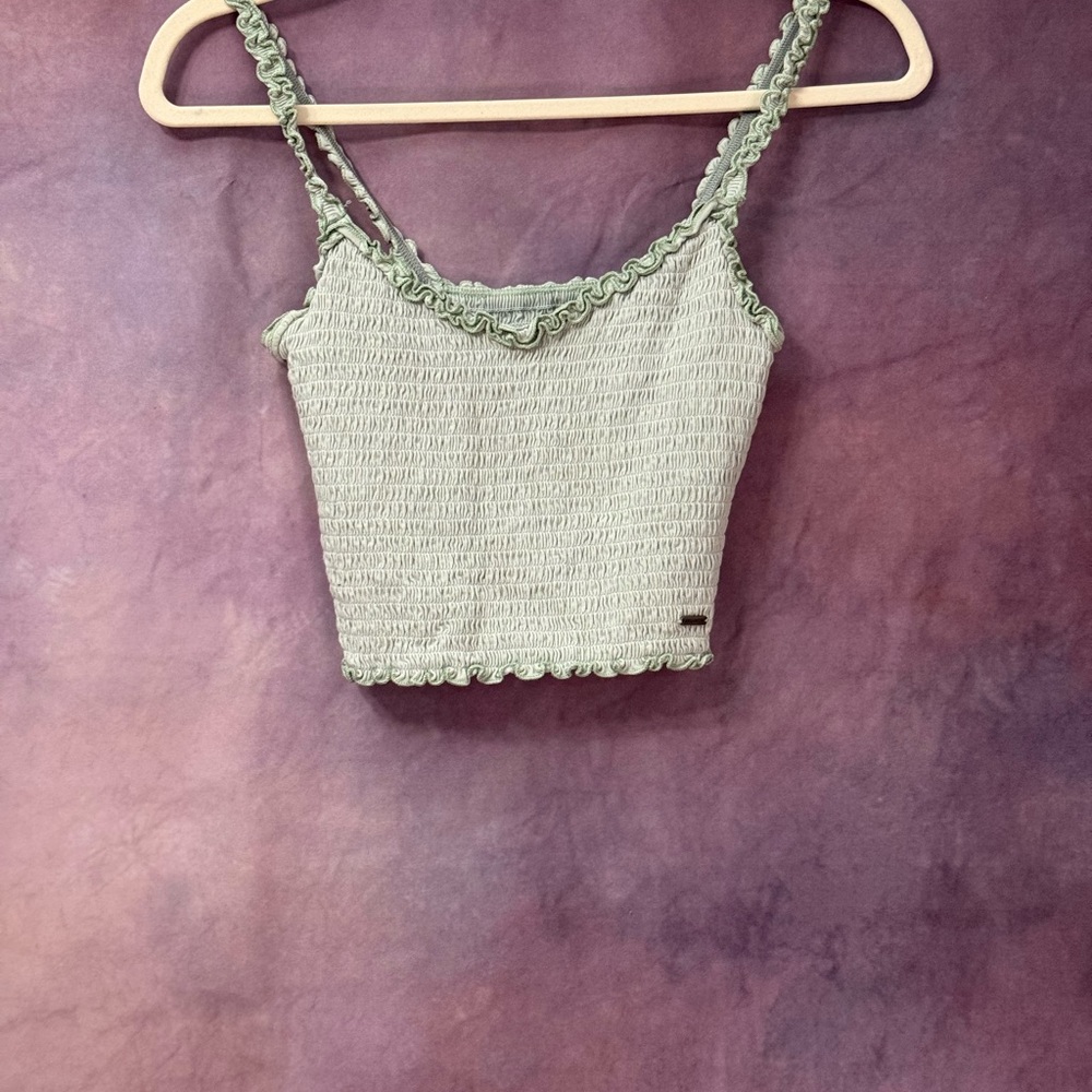 Hollister Smocked Crop Tank Top